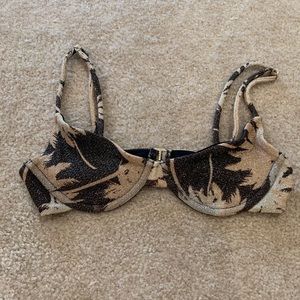 Metallic bikini top.